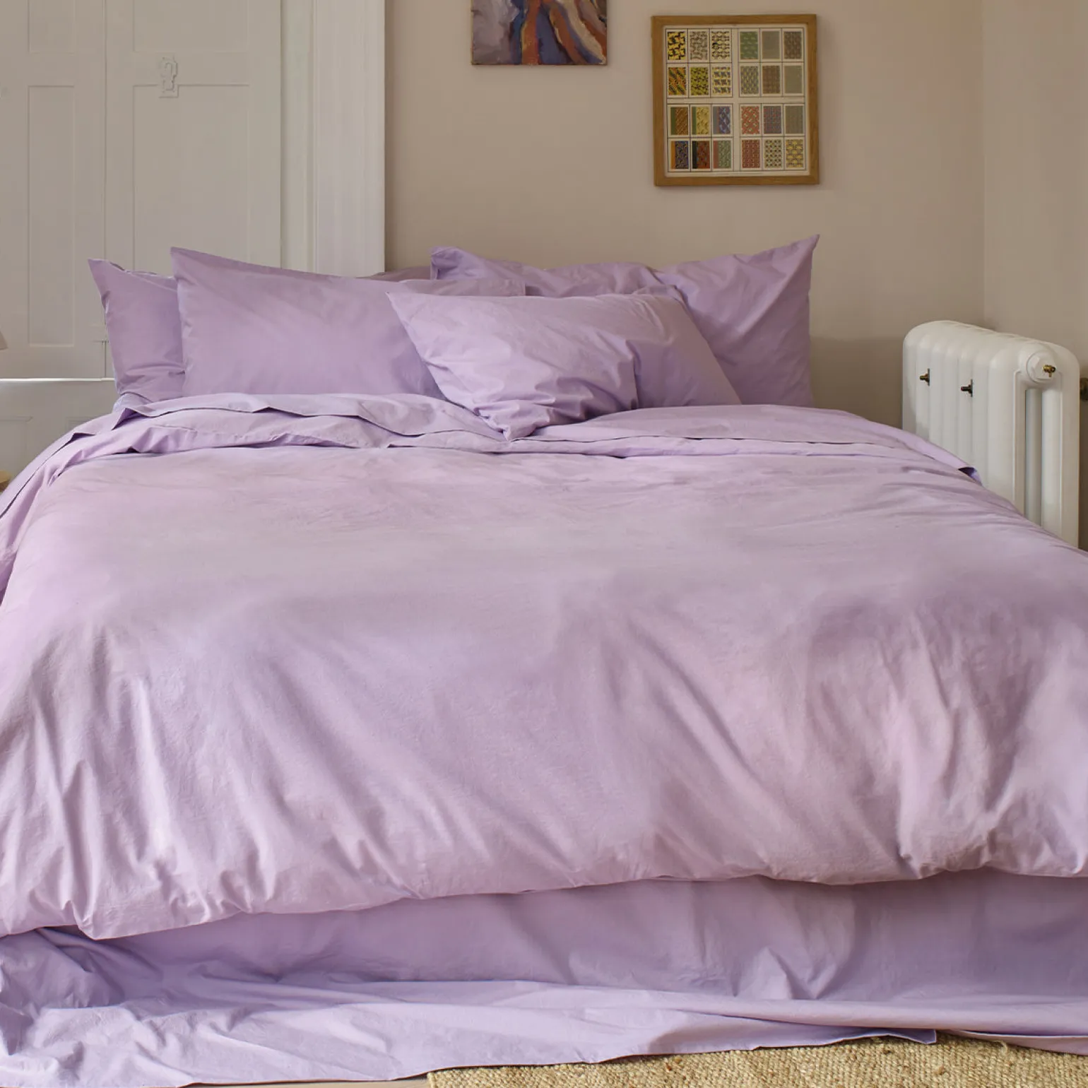 Lavender Washed Cotton Percale Duvet Cover