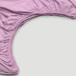 Lavender Washed Cotton Percale Fitted Sheet