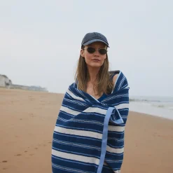 Marina Blue Shoreham Stripe Cotton Towels