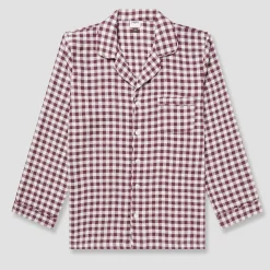Men's Berry Gingham Pajama Shirt
