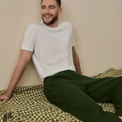 Men's Fern Green Linen Pajama Pants