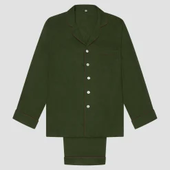 Men's Fern Green Linen Pajama Set