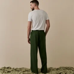 Men's Fern Green Linen Pajama Pants