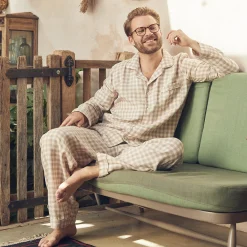 Men's Mushroom Gingham Pajama Set