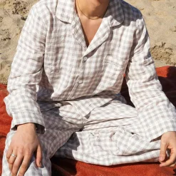 Men's Mushroom Gingham Pajama Pants