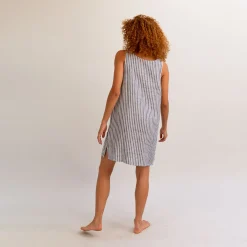 Midnight Stripe Night Dress