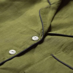 Moss Linen Pajama Shirt