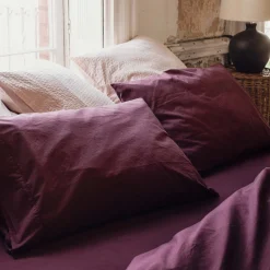 Mulberry Washed Percale Cotton Pillowcases (Pair)