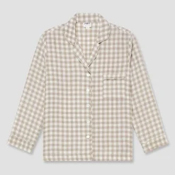 Mushroom Gingham Pajama Shirt