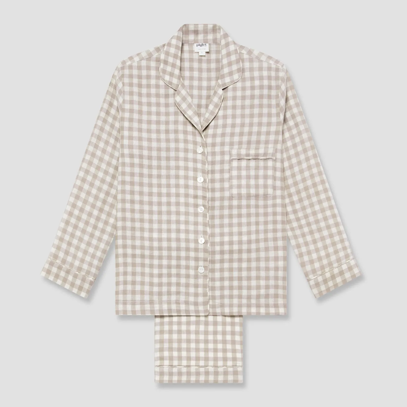 Mushroom Gingham Pajama Set