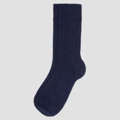Navy Alpaca Socks