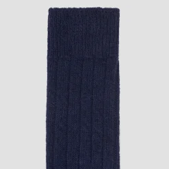 Navy Alpaca Socks