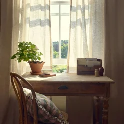 Oatmeal Linen Blend Curtain (Pair)