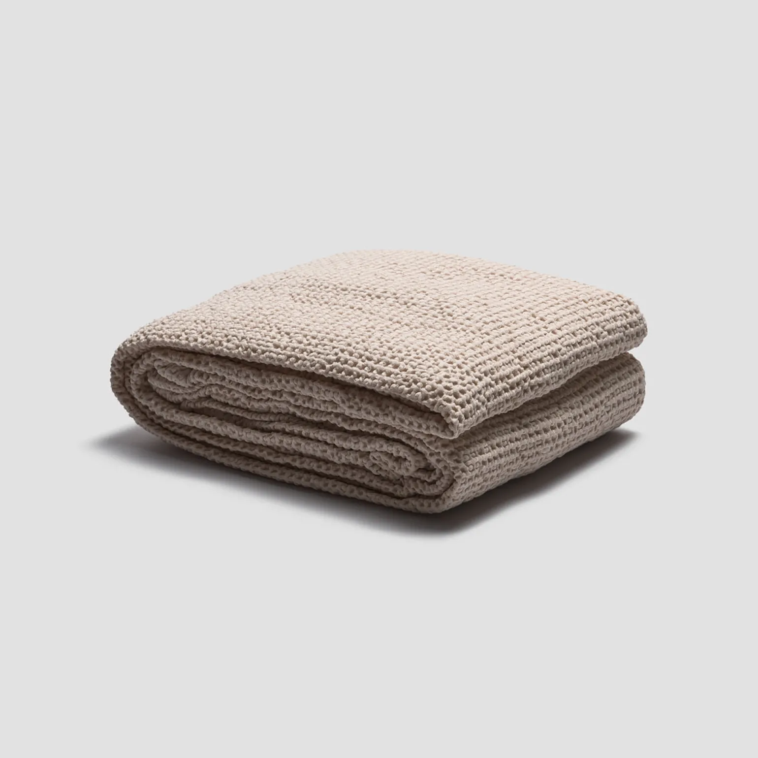 Parchment Waffle Cotton Throw