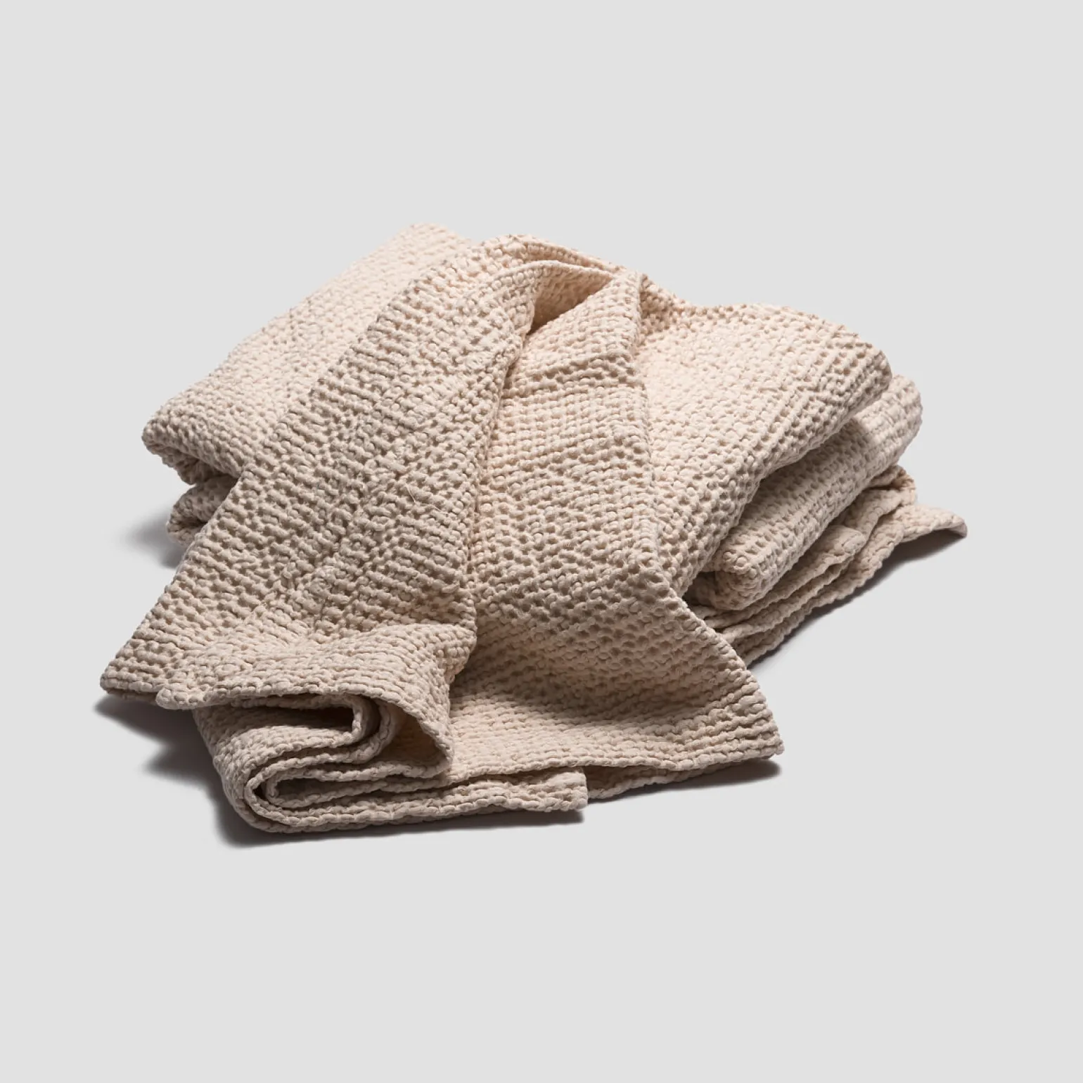 Parchment Waffle Cotton Throw