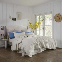 Parchment Washed Cotton Percale Duvet Cover