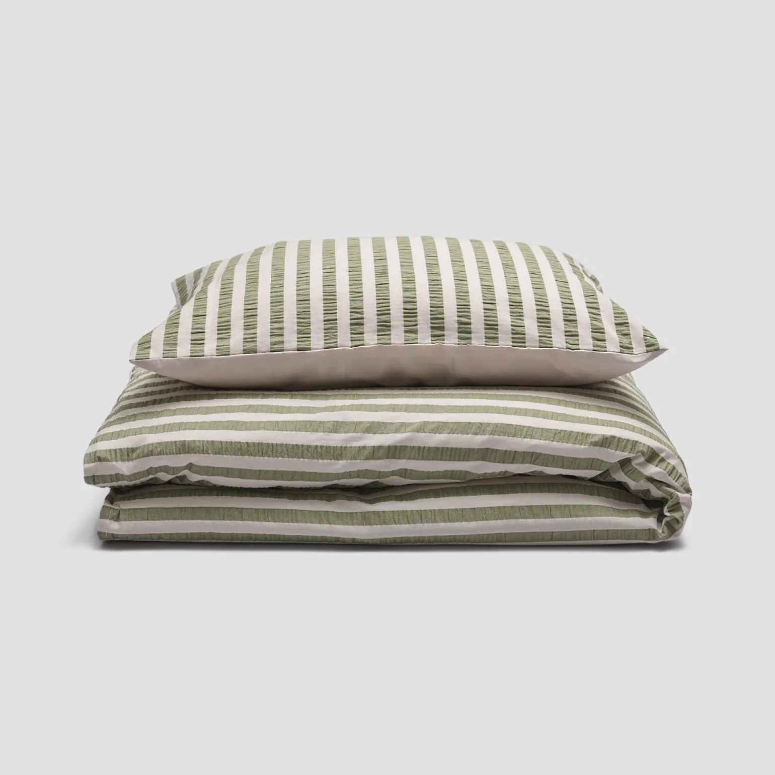 Pear Seersucker Kids Stripe Cotton Bedding Set