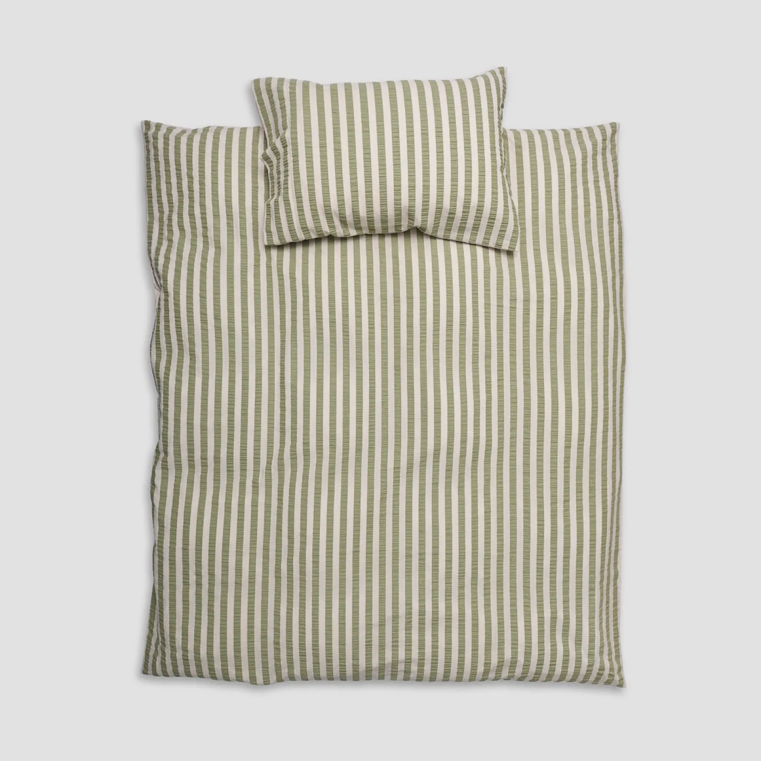 Pear Seersucker Kids Stripe Cotton Bedding Set