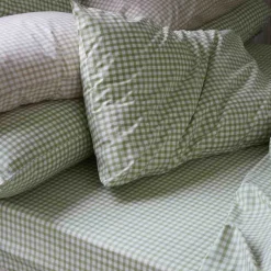 Pear Small Gingham Cotton Pillowcase (Pair)