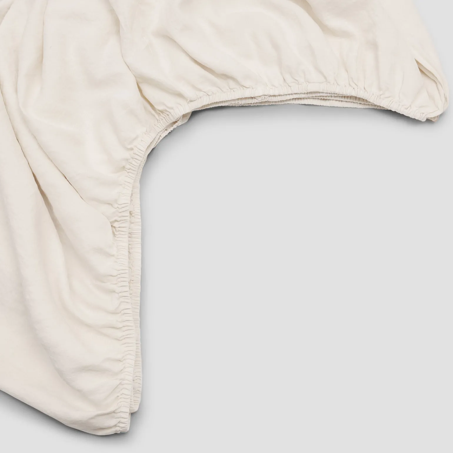 Pearl Linen Blend Fitted Sheet