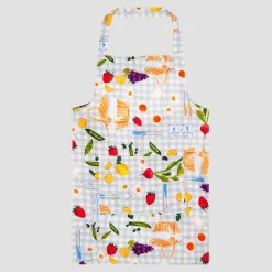 Picnic Alfresco Printed Linen Apron