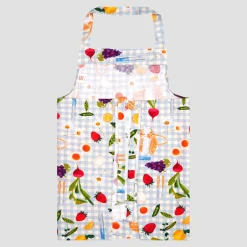 Picnic Alfresco Printed Linen Apron