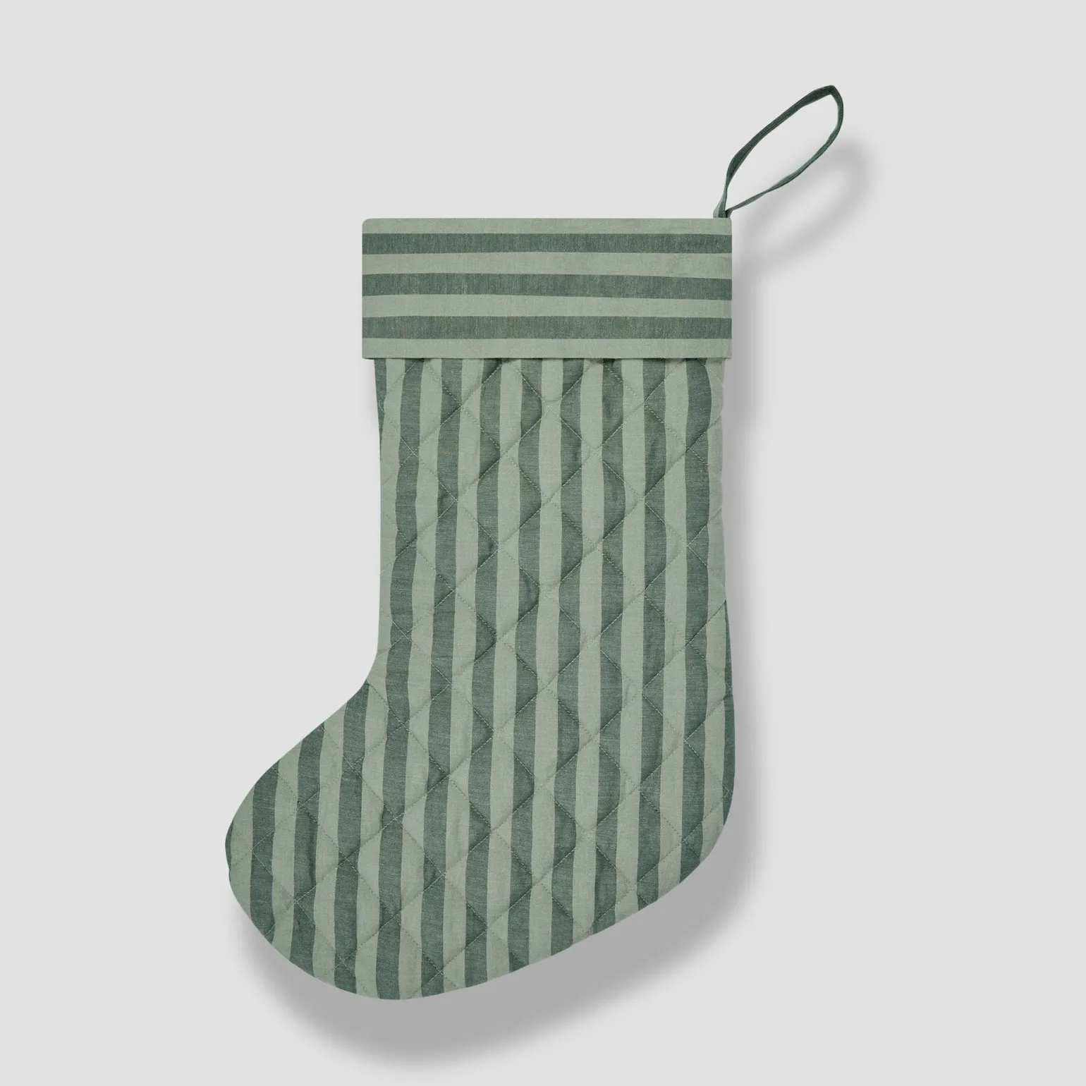 Pine Green Pembroke Stripe Christmas Stocking