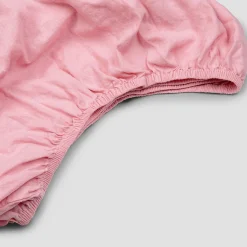 Pink Bloom Linen Blend Fitted Sheet