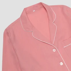 Pink Bloom Linen Pajama Shirt