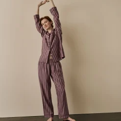 Port & Woodrose Striped Linen Pajama pants