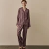 Port & Woodrose Striped Linen Pajama Set