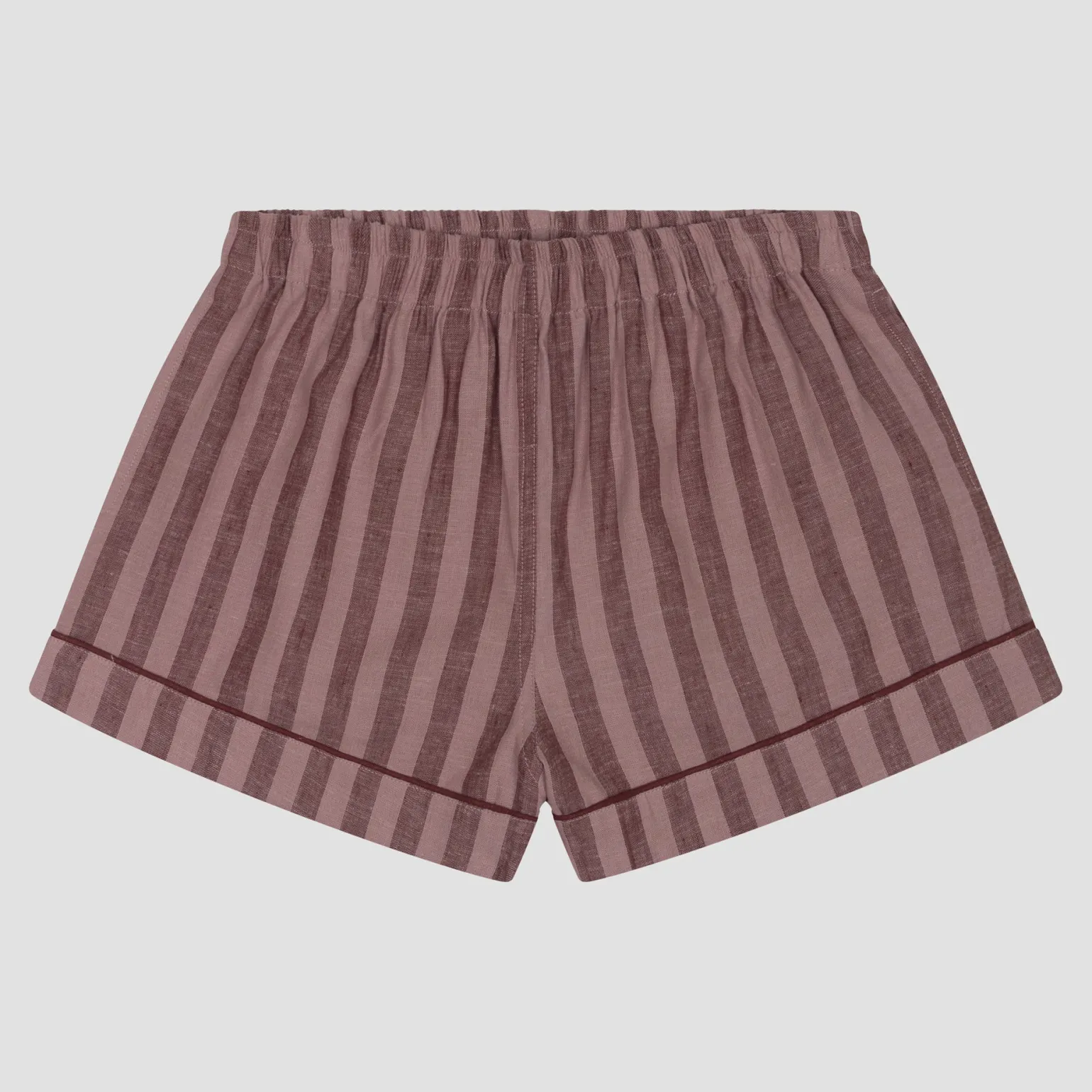 Port & Woodrose Striped Linen Pajama Shorts