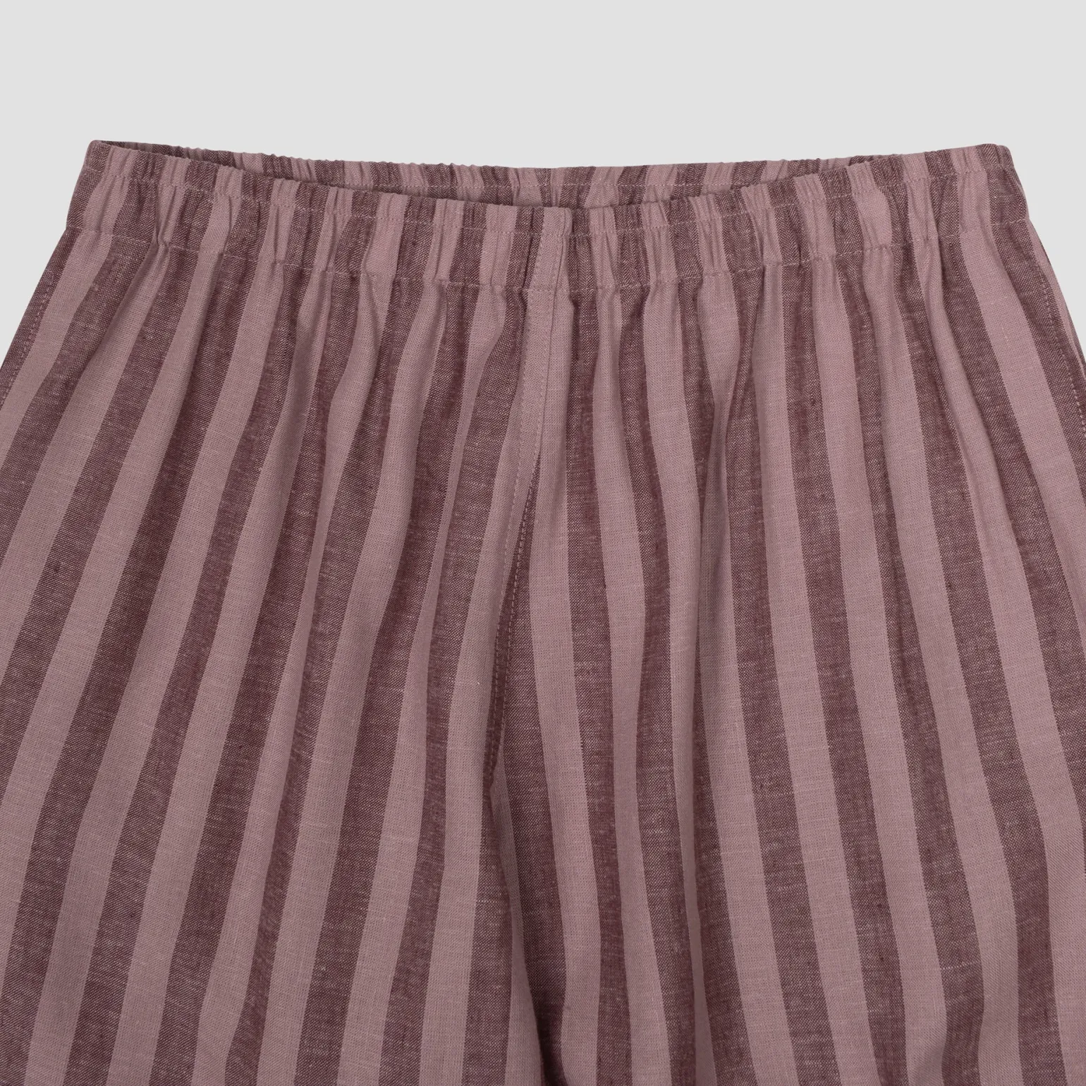 Port & Woodrose Striped Linen Pajama Shorts