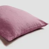 Raspberry 100% Linen Pillowcases (Pair)