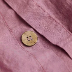 Raspberry Linen Blend Duvet Cover