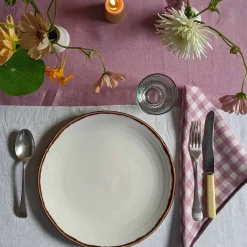 Raspberry Linen Table Runner
