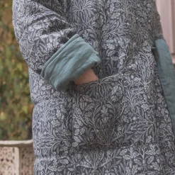 River Wandle Pure Acorn Linen Housecoat