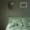 Sage Green 100% Linen Pillowcases (Pair)