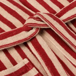 Sandstone Red Pembroke Stripe Cotton Robe