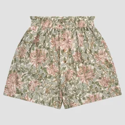 Soft Sage Honeysuckle Linen Women’s Pajama Shorts Set