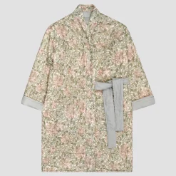 Soft Sage Honeysuckle Linen Housecoat