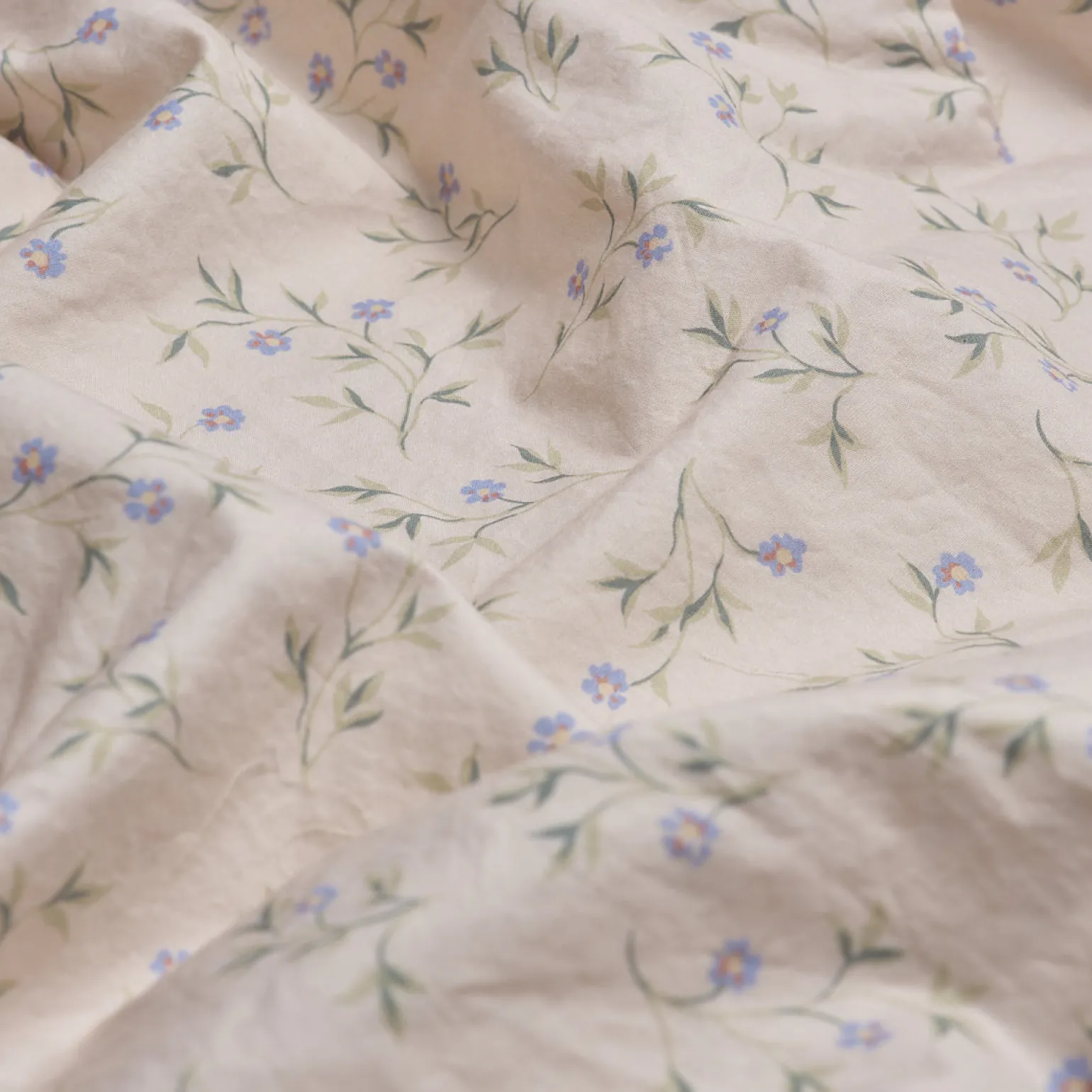 Spring Sprig Cotton Fitted Sheet