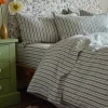 Thyme Somerley Stripe Linen Blend Flat Sheet