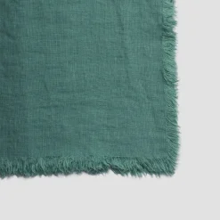 Tranquil Green Linen Crinkle Throw