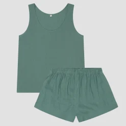 Tranquil Green Linen Tencel Cami Set