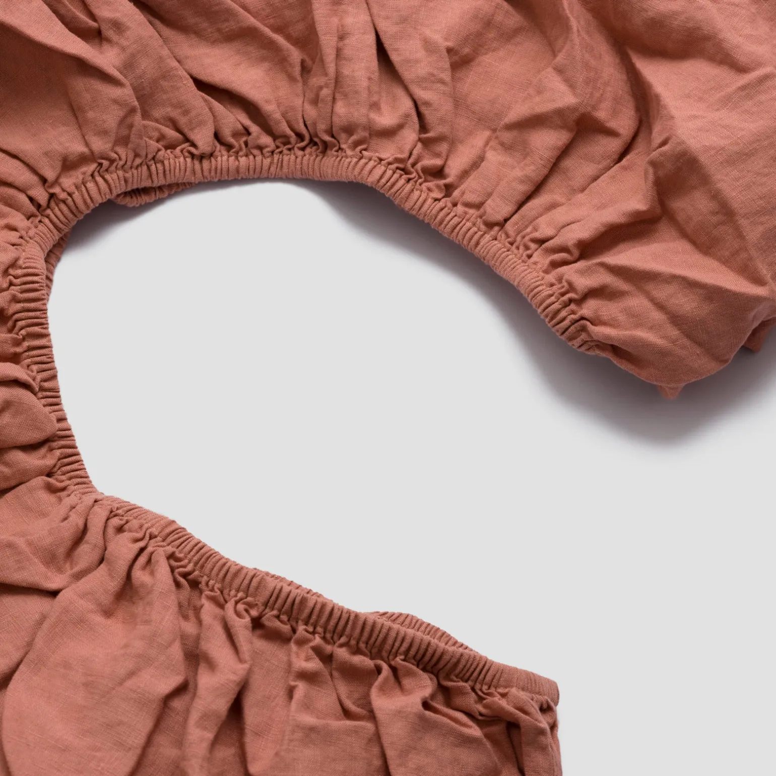 Warm Clay 100% Linen Fitted Sheet