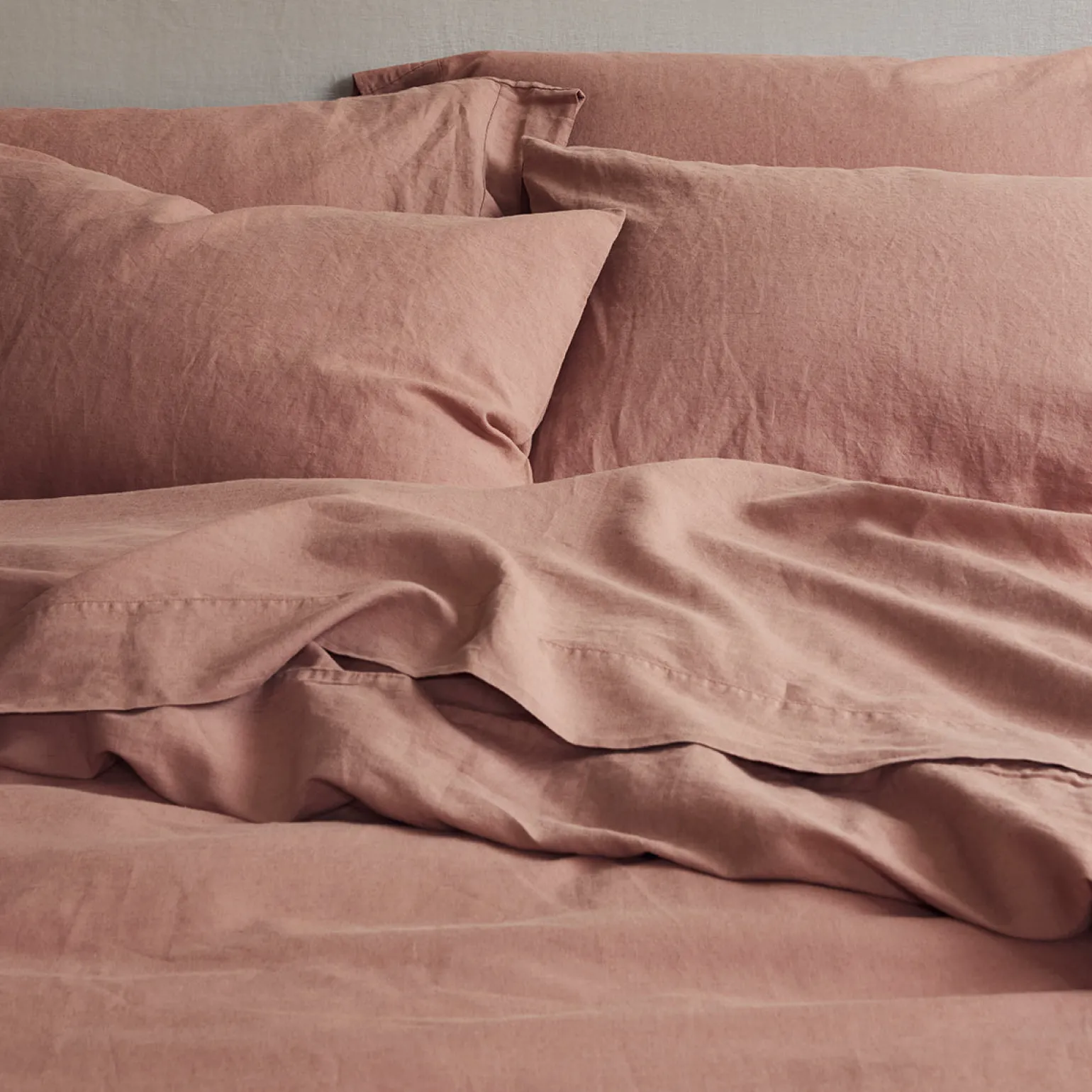 Warm Clay Linen Blend Pillowcase (Pair)