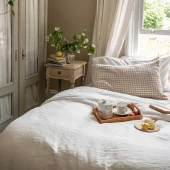 White 100% Linen Duvet Cover