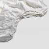 White 100% Linen Fitted Sheet