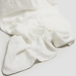 White 100% Linen Fitted Sheet